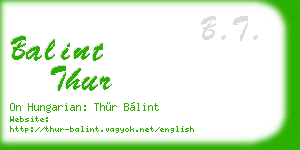 balint thur business card